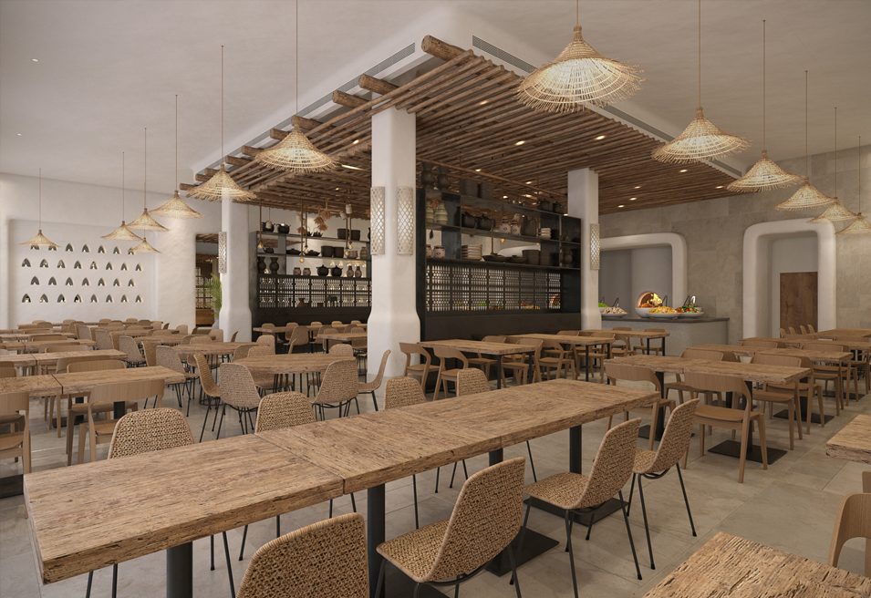 מבט מתוך חדר האוכל