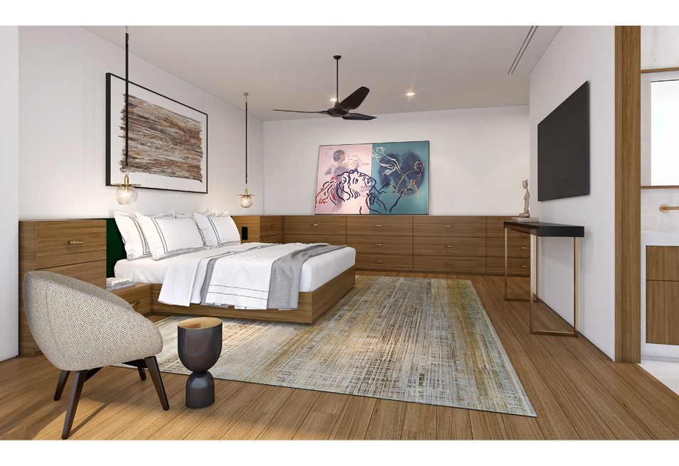 חדר שינה בעץ תיק בורמזי